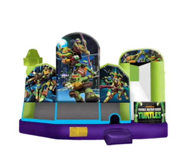 Ninja Turtles 5in1 Bounce House Combo w/ (Wet or Dry Slide)