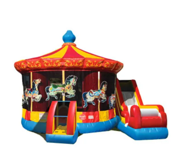 Carousel Combo Bounce House w/ (Dry or Wet/Water Slide)