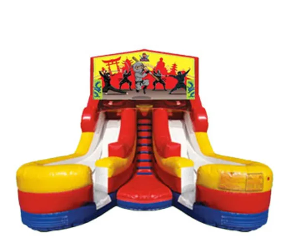 16ft Double Lane Ninja Karate w/ (Dry or Wet/Water Slide)