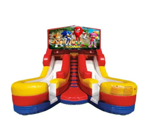 16ft Double Lane Sonic the Hedgehog (Dry or Wet/Water Slide)