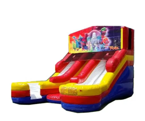 16ft Double Lane Trolls (Wet/Dry) Slide