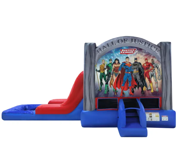 Justice League EZ Bounce House Combo w/ (Dry or Wet/Water Slide)