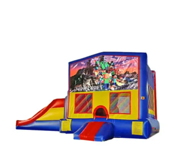 3in1 Minecraft Bounce House Moonwalk w/ Wet or Dry Slide