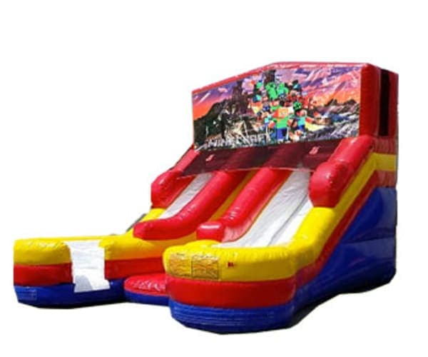 16ft Double Lane Minecraft (Wet/Dry) Slide