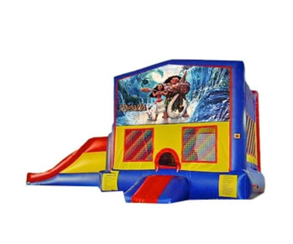 3in1 Moana Bounce House Moonwalk w/ Wet or Dry Slide