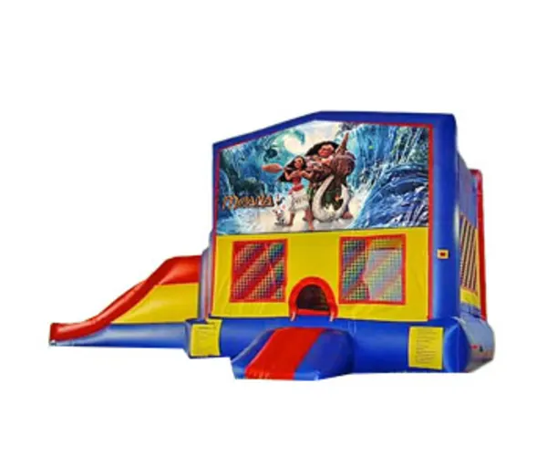 3in1 Moana Bounce House Moonwalk w/ Wet or Dry Slide