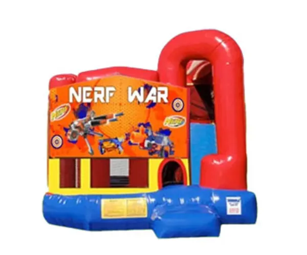 4in1 Nerf War Bounce House Combo w/ (Dry or Wet/Water Slide)