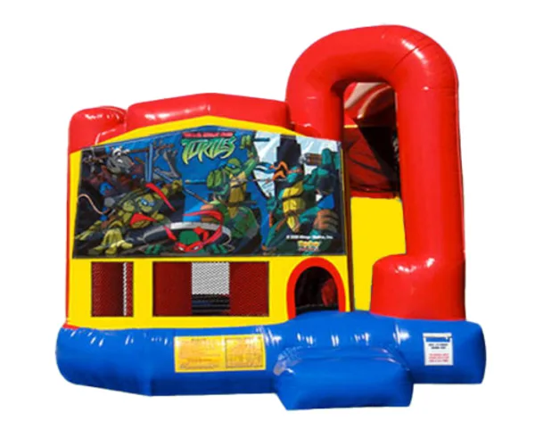 4in1 Ninja Turtles Bounce House Combo w/ Wet or Dry Slide
