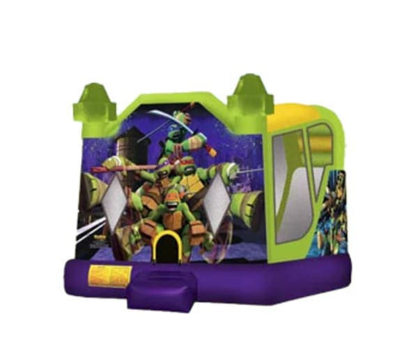 Ninja Turtle Bounce House Combo w/ (Dry or Wet/Water Slide)