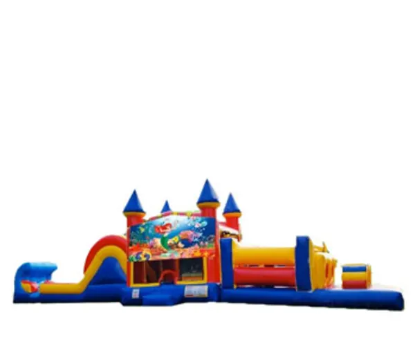 50ft Little Mermaid Obstacle w/ Wet or Dry Slide