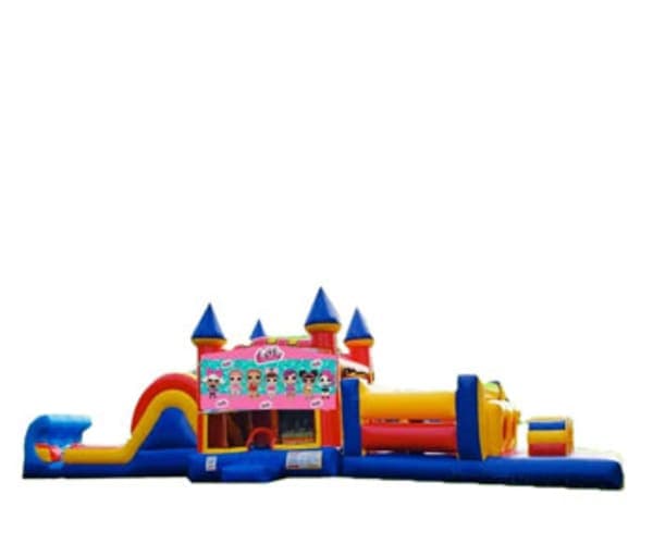 Pista de Obstáculos LOL Surprise 50ft con Tobogán Húmedo o Seco