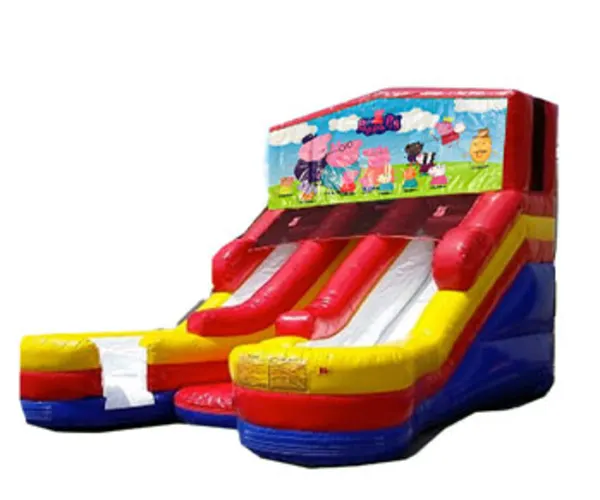 16ft Double Lane Peppa Pig (Wet/Dry) Slide