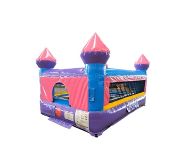 Brincolín Castillo Rosa y Morado Pequeño para Interiores y Exteriores