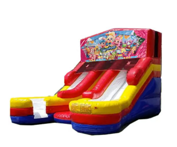 16ft Double Lane Shopkins (Wet/Dry) Slide