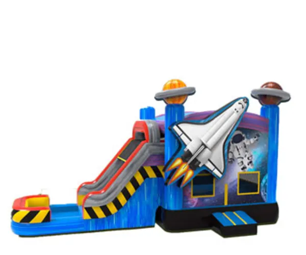 Space Shuttle Bounce House Combo w/ (Dry or Wet/Water Slide)