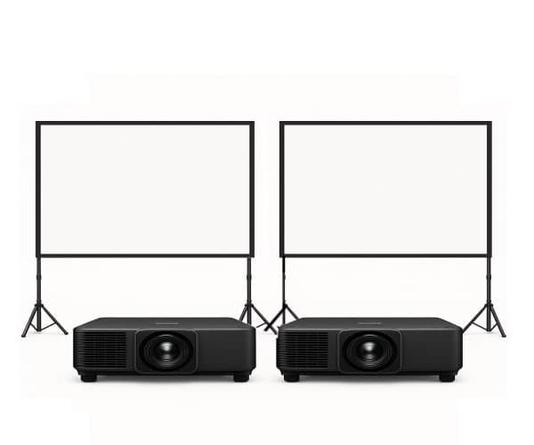 Paquete Completo de Dual Proyector & Pantalla