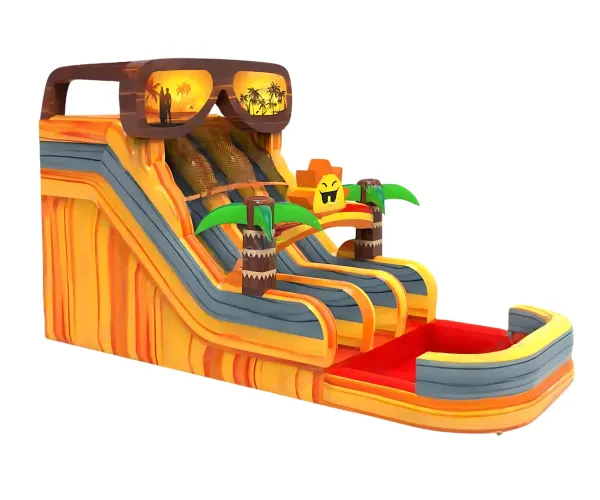 Sunny Shades Tropical Tobogán Acuático Doble Carril con Piscina