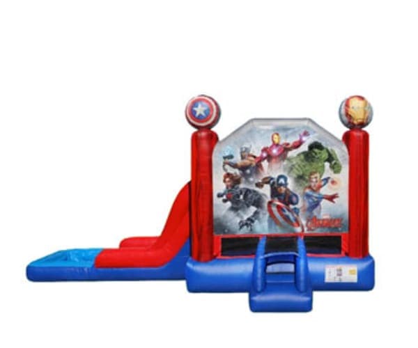 Combo 3en1 Marvel Avengers EZ Brincolín con Tobogán (Seco o Húmedo/Acuático)