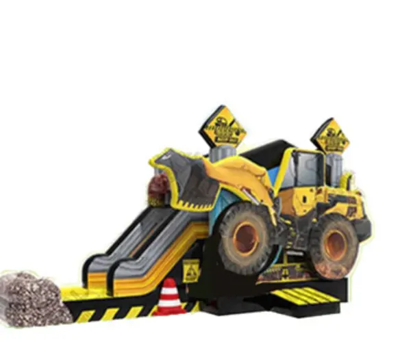 Combo Brincolín Excavadora con Tobogán (Húmedo o Seco)