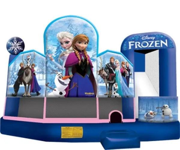 Frozen 5in1 Bounce House w/ (Dry or Wet/Water Slide)