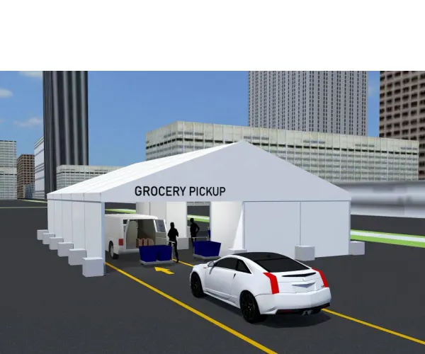 40ft x 50ft Delivery Drive Through Tent