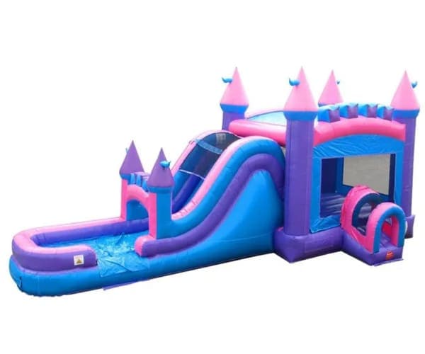 Mega Pink Bounce House Combo w/ (Dry or Wet/Water Slide)
