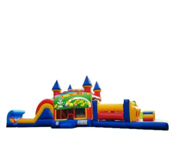 50ft Easter Obstacle w/ Wet or Dry Slide
