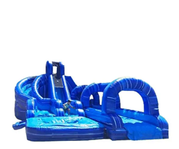 Tobogán Acuático Triple Ocean Helix Doble Carril con Deslizable