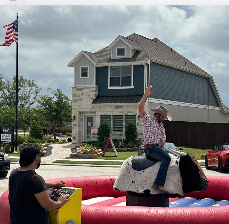 Mechanical Bull Ride with Newmark Homes