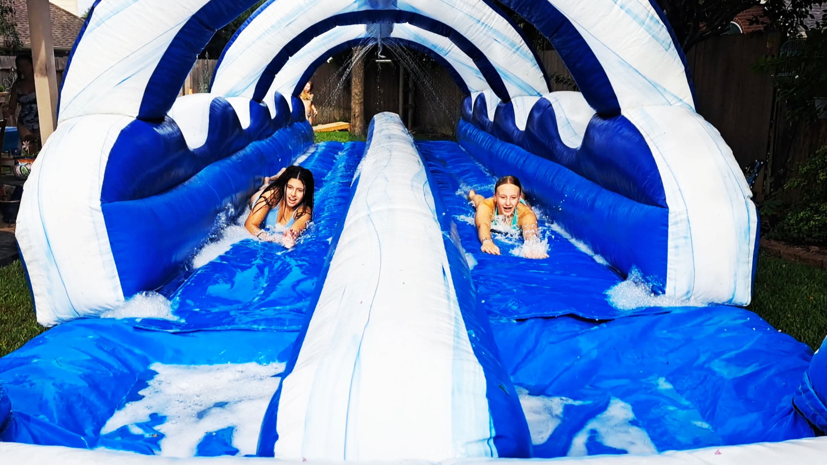 Water Sliding for a Birthday Party