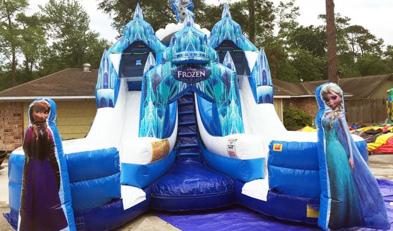 USA Frozen Inflatable Slide Sky High Party Rentals