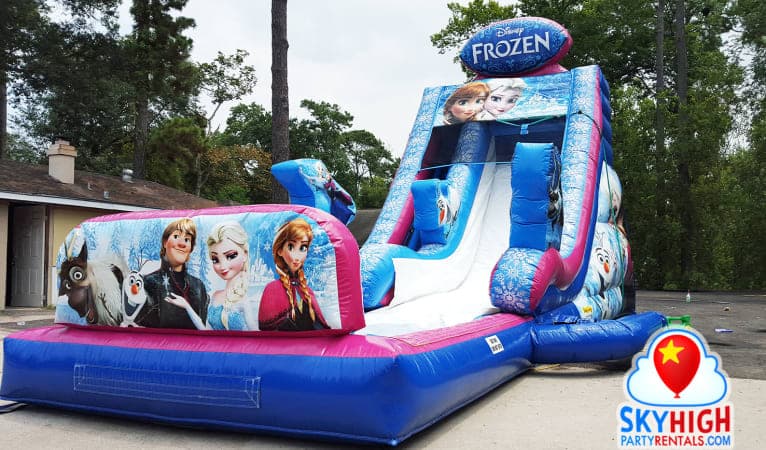 USA Frozen Inflatable Slide w/ Pool Sky High Party Rentals