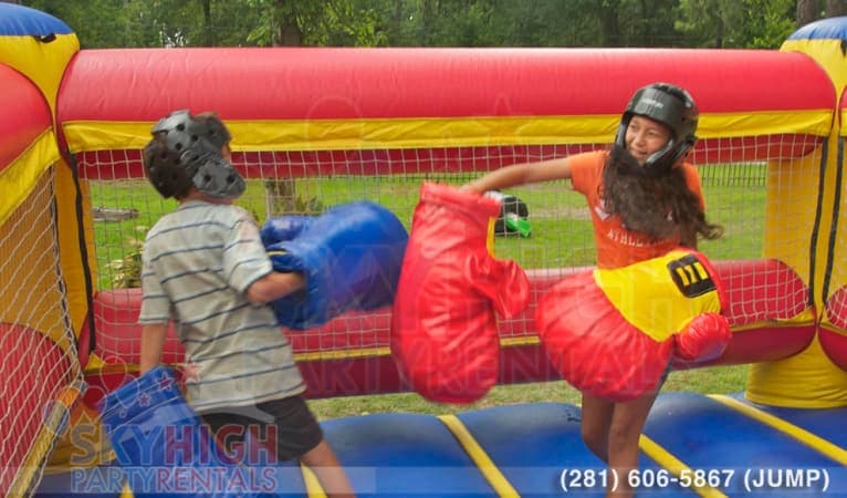 Bouncy Boxing Ring Giant Glove Rental Houston Sky High Party