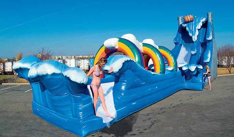 Tall Inflatable Slide On Rent 16ft Tall Inflatable Tropical Twist