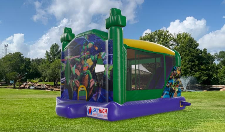 Houston, TX Ninja Turtle Moonwalk Sky High Party Rentals