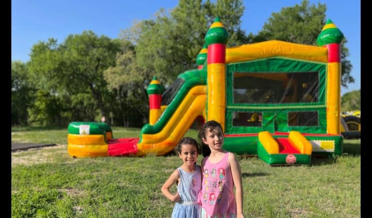 2-Lane Fiesta Bounce House Combo w/ (Dry or Wet/Water Slide) - Video
