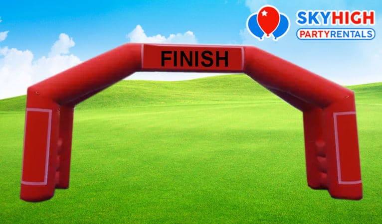 Red Inflatable Race Track Arch Rental | Sky High Party Rentals