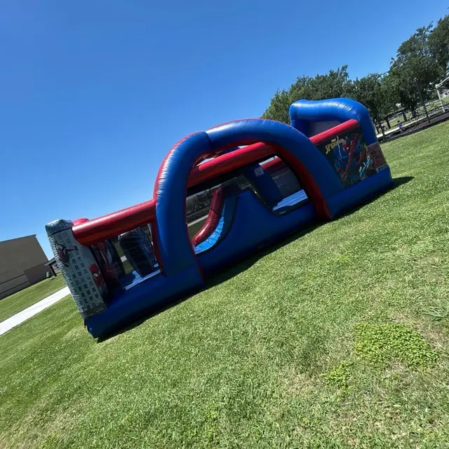 25ft Spider Man Obstacle Course set up in Sugar Land, TX